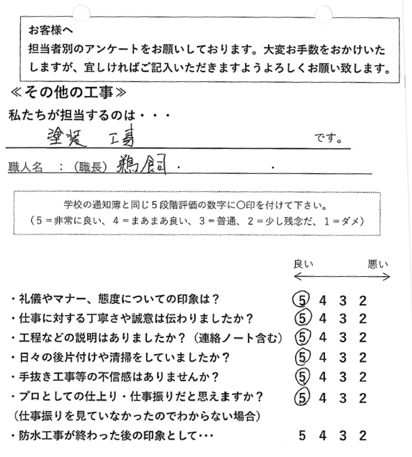 伝言ノートアンケート