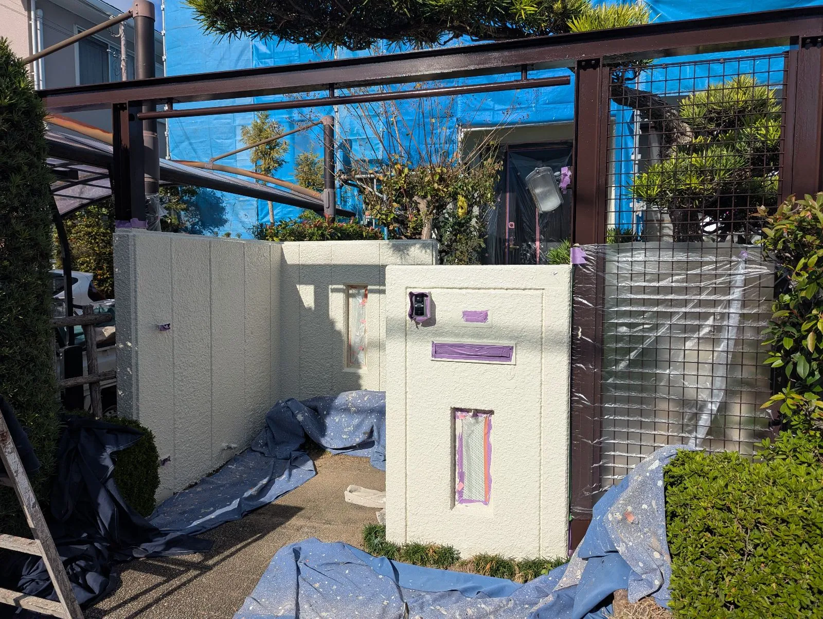 神戸市西区宮下O様邸塀塗装