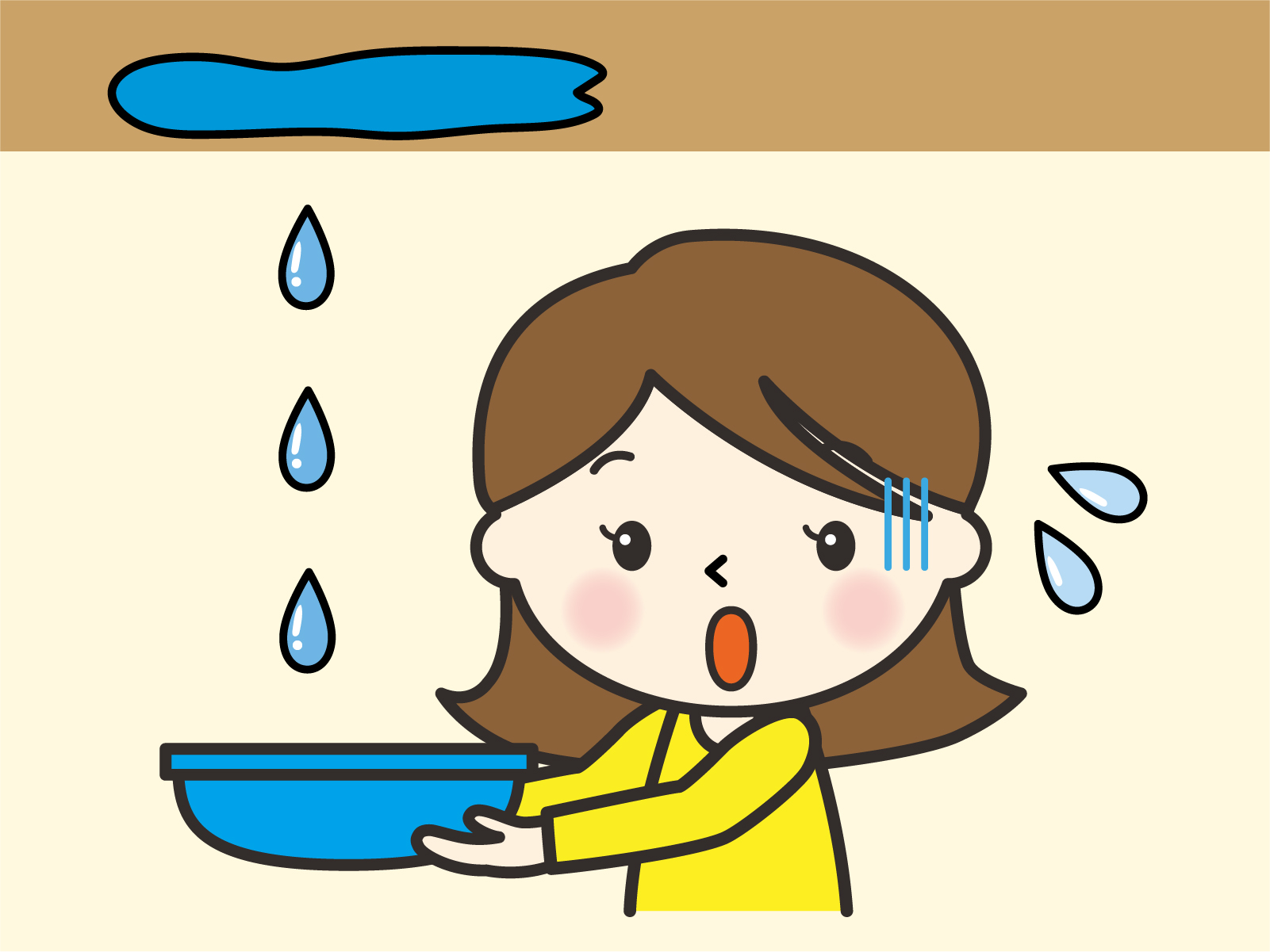 雨漏り応急処置イメージ